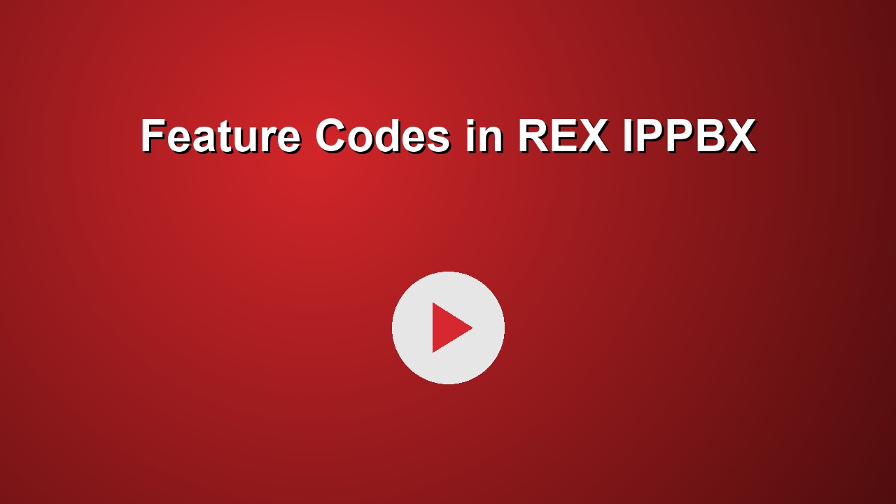 Feature Codes in REX IPPBX