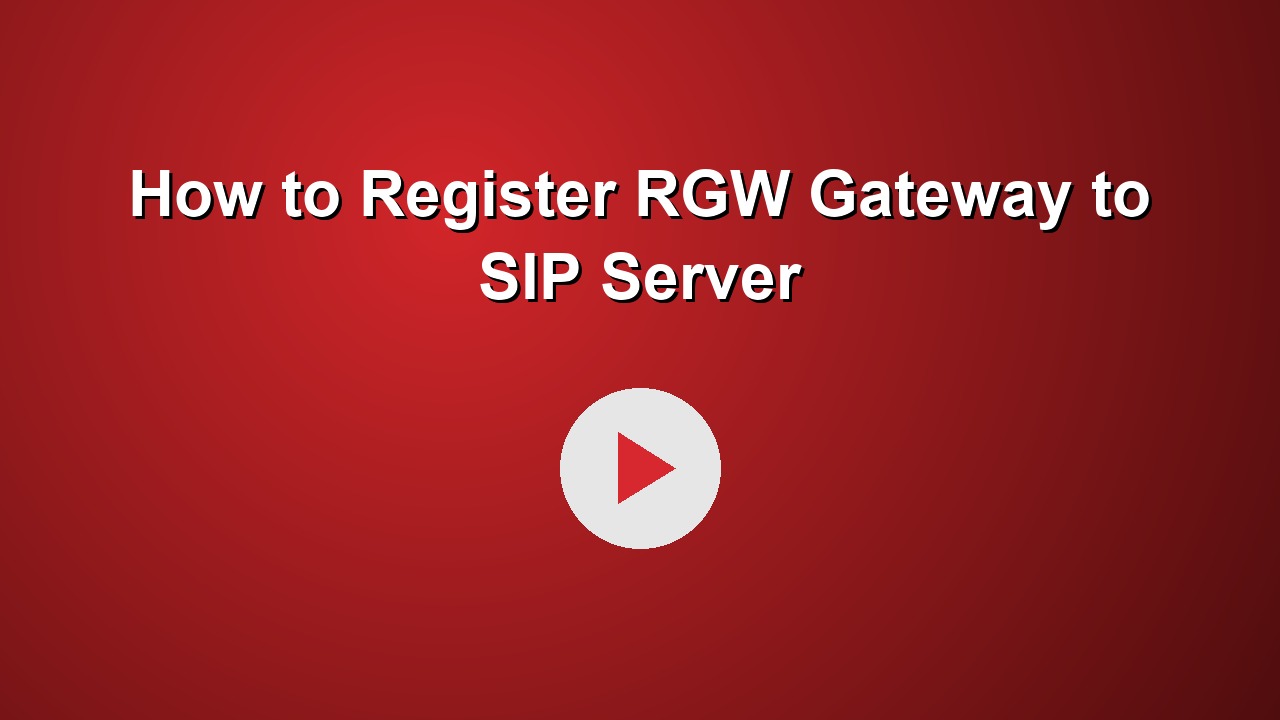 How to Register RGW Gateway to SIP Server