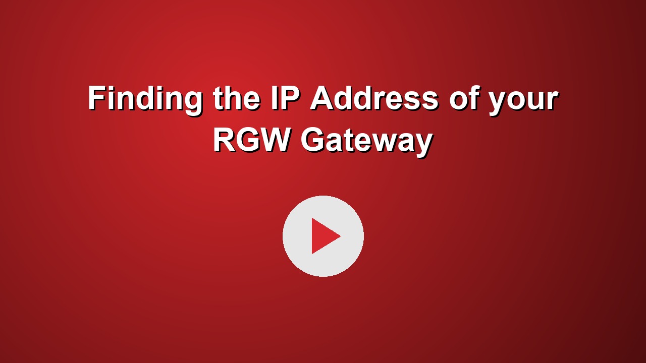 Finding the IP Address of your RGW Gateway