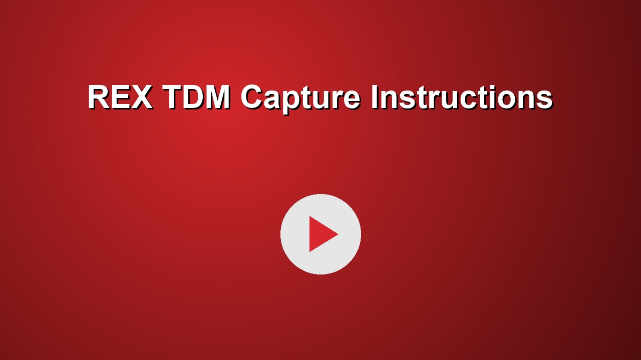 REX TDM Capture Instructions