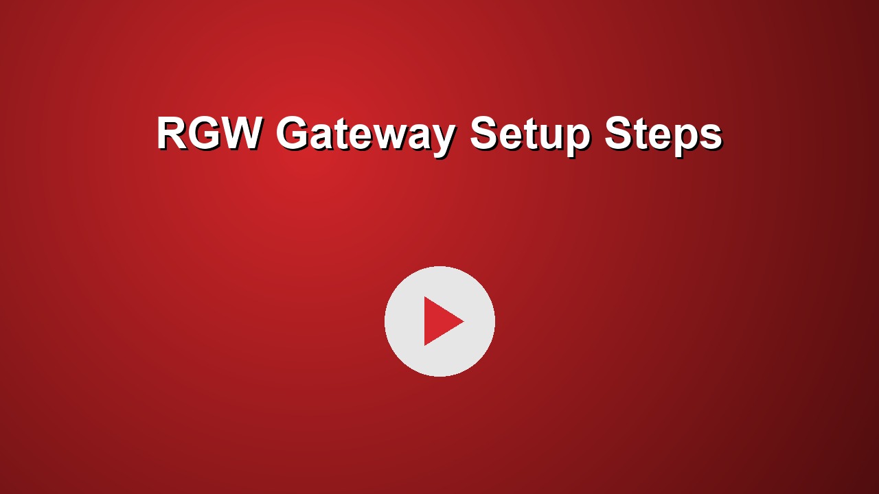 RGW Gateway Setup Steps